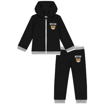 Black Teddy Bear Logo Tracksuit