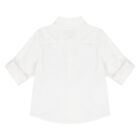 Baby Boys White Teddy Bear Logo Shirt, 1, hi-res