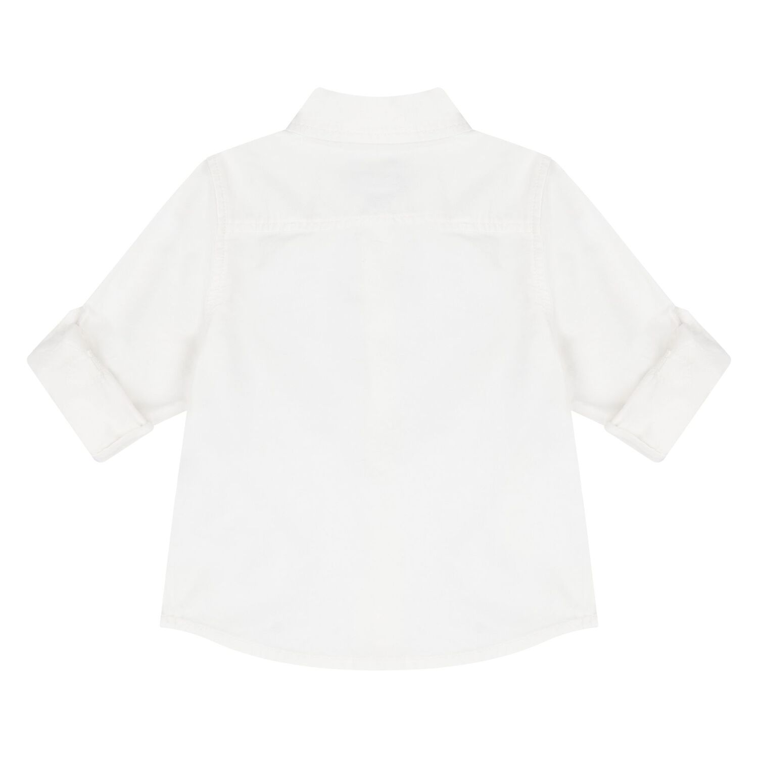 Baby Boys White Teddy Bear Logo Shirt, 1, hi-res