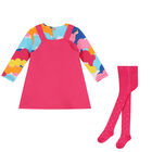 Girls Pink Dress Set, 1, hi-res