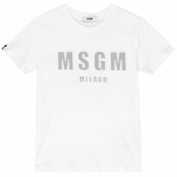 White Logo Cotton T-Shirt