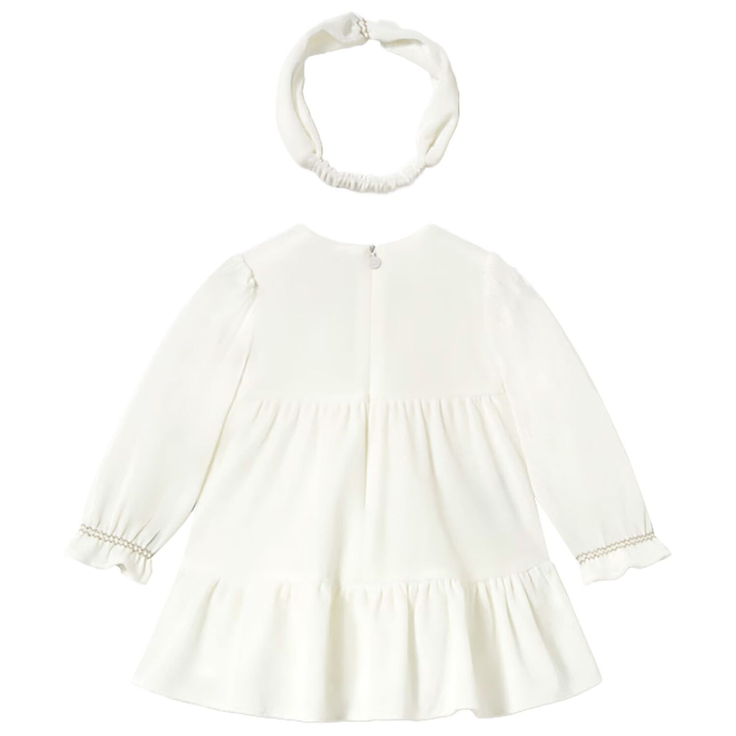 Younger Girls White Dress Set, 4, hi-res