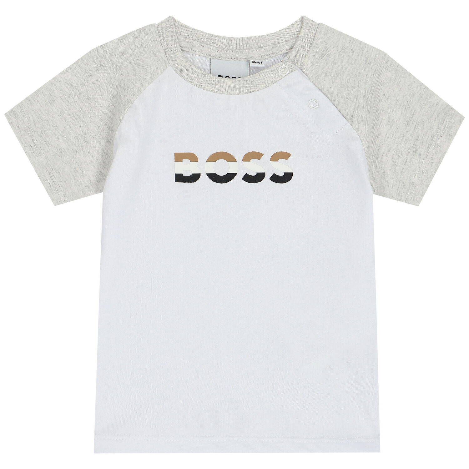 Baby Boys Grey & White Logo Shorts Set, 1, hi-res