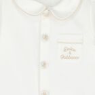 White & Beige Logo Babygrow Gift Set, 1, hi-res