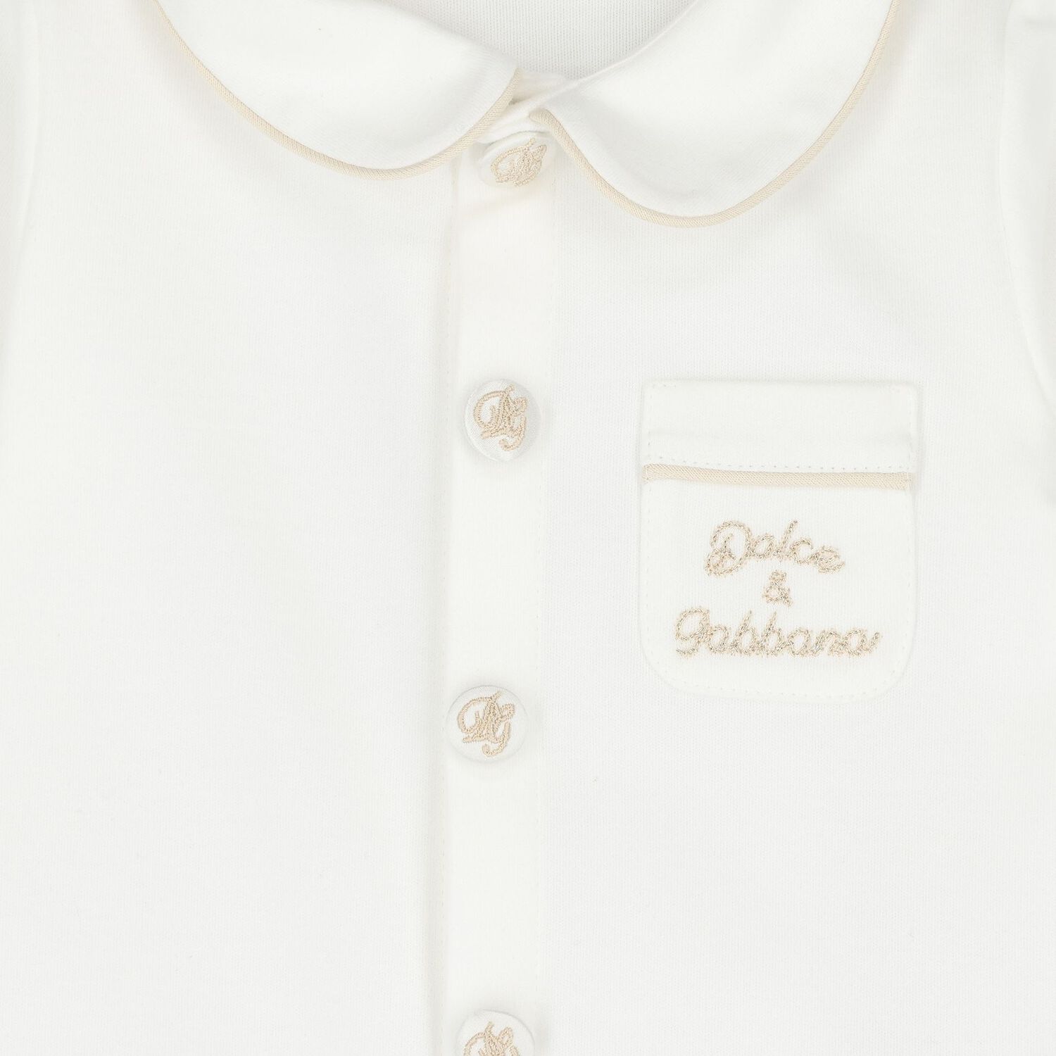 White & Beige Logo Babygrow Gift Set, 1, hi-res