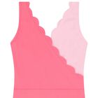 مايوه بحواف متموجة باللون الوردي للبنات , 1, hi-res