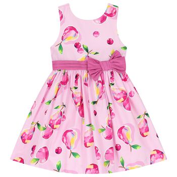 Girls Pink Fruits Dress