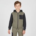 طقم بدله رياضيه للاولاد باللون الاخضر والرمادى ( 3 قطع ) , 1, hi-res