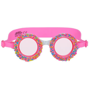 Girls Pink Round Swimming Goggles