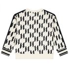 Boys White & Black Logo Sweatshirt, 1, hi-res