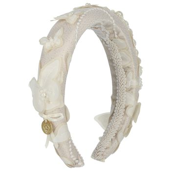 Girls Ivory Pearl Headband