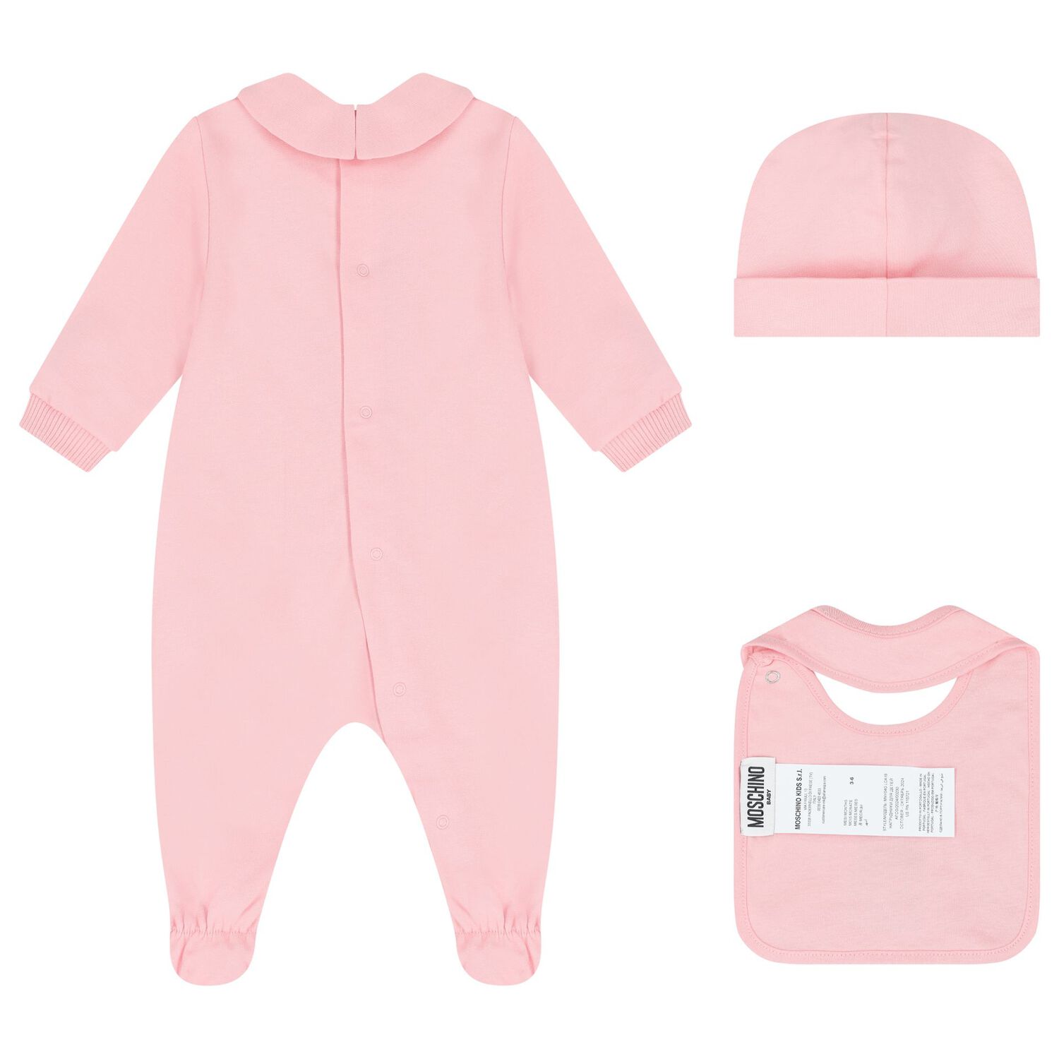 Baby Girls Pink Teddy Bear Logo Babygrow Gift Set, 4, hi-res