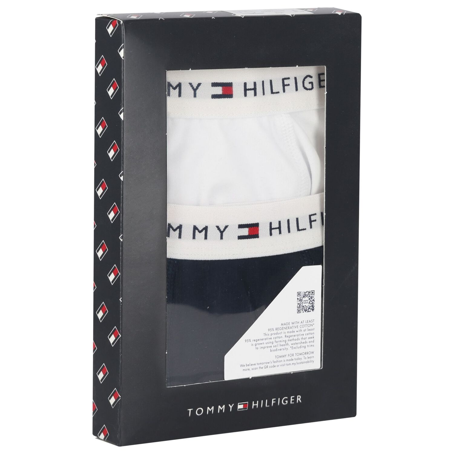 Boys White & Navy Boxer Shorts, 2, hi-res