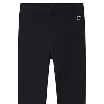 Girls Black Logo Leggings