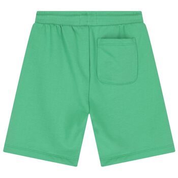 Boys Green Logo Shorts