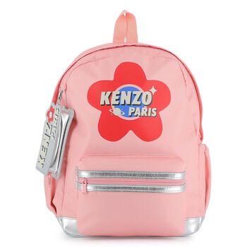 Girls Pink Logo Backpack