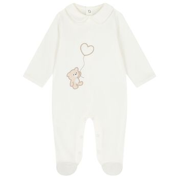 White Teddy Bear Babygrow