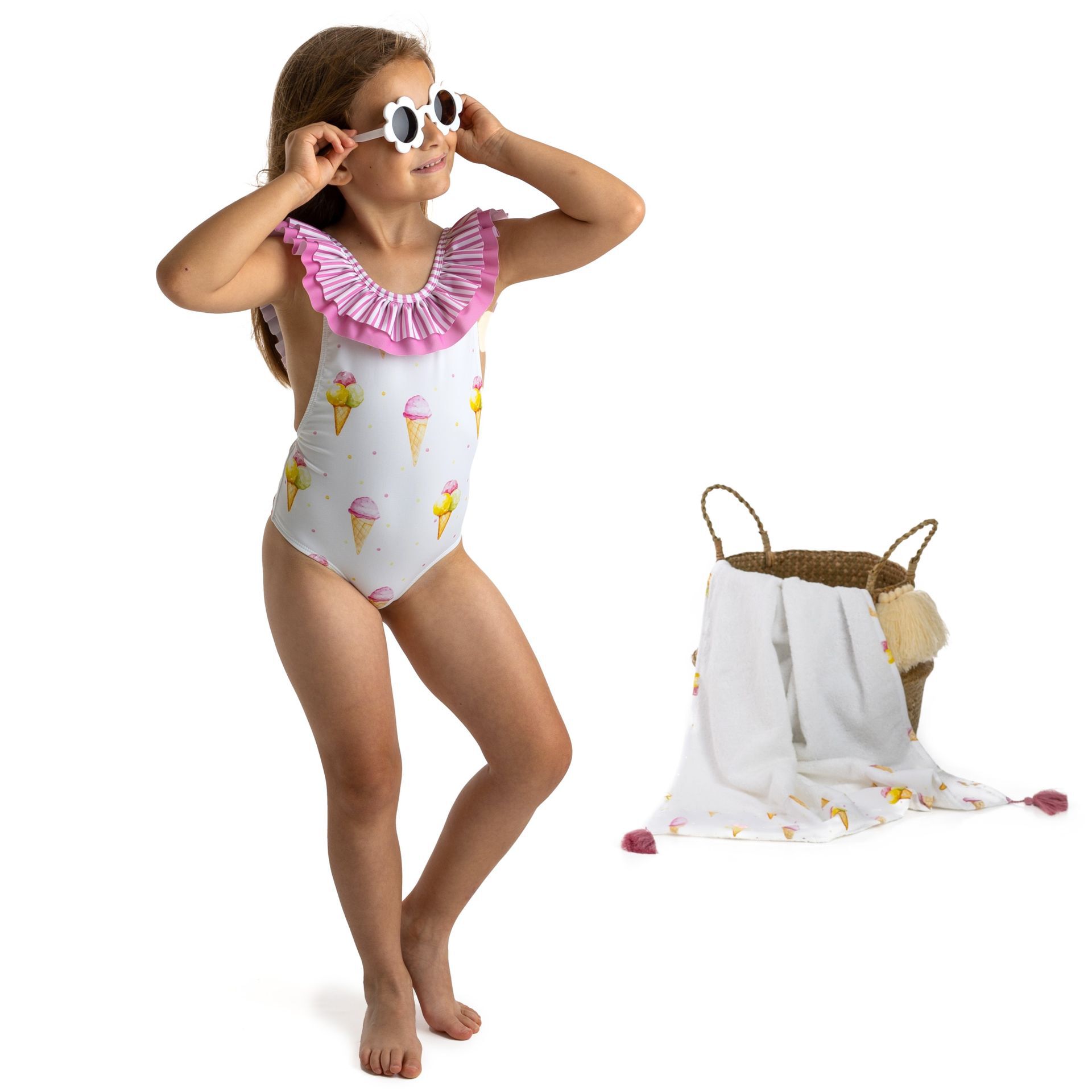 Girls ice cream swimsuit discount