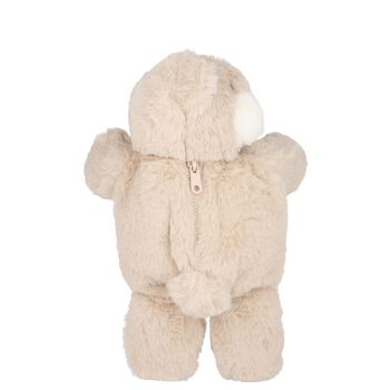 Girls Beige Teddy Bear Backpack