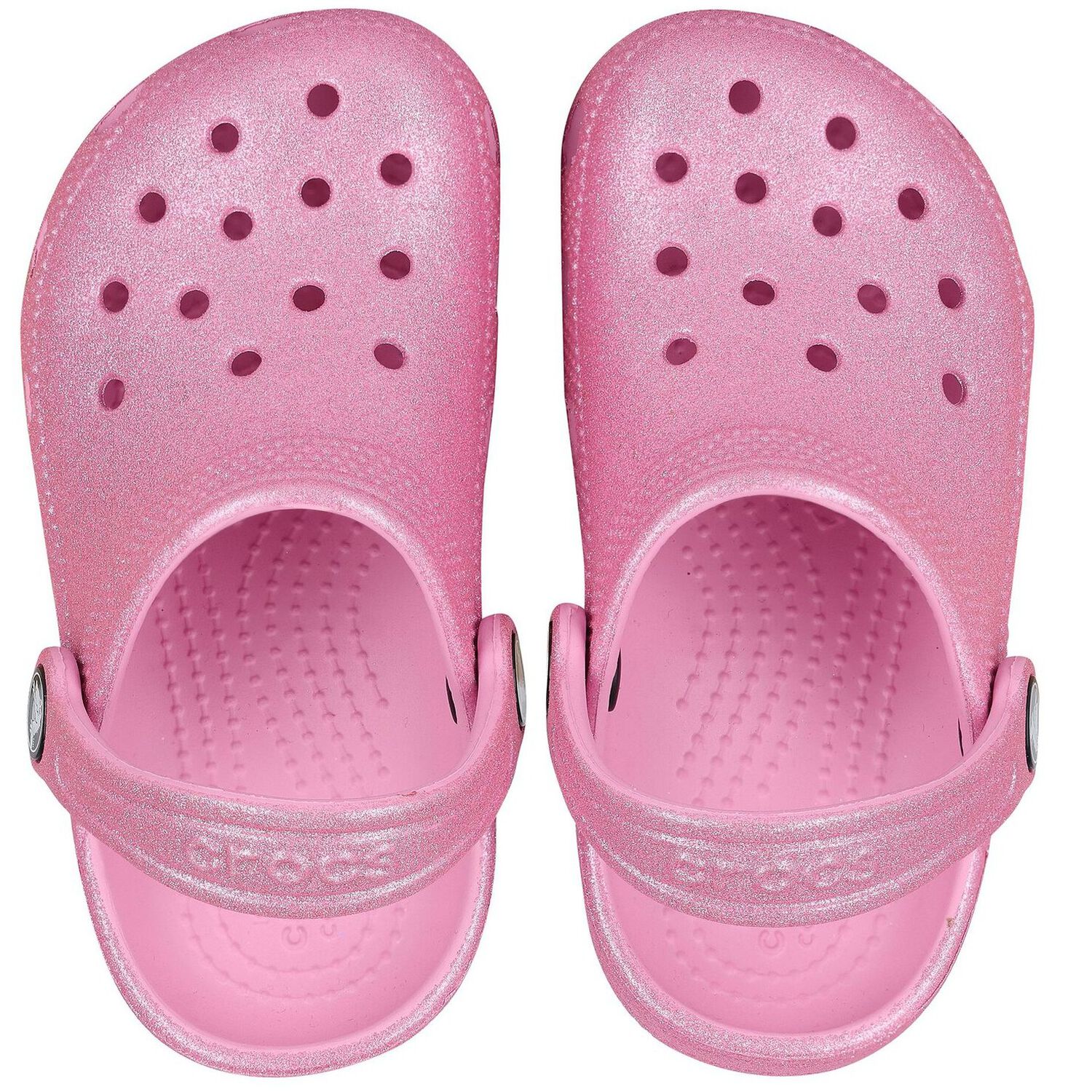 Girls Pink Glitter Classic Clogs Sandals, 2, hi-res image number null