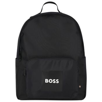 Boys Black Canvas Backpack