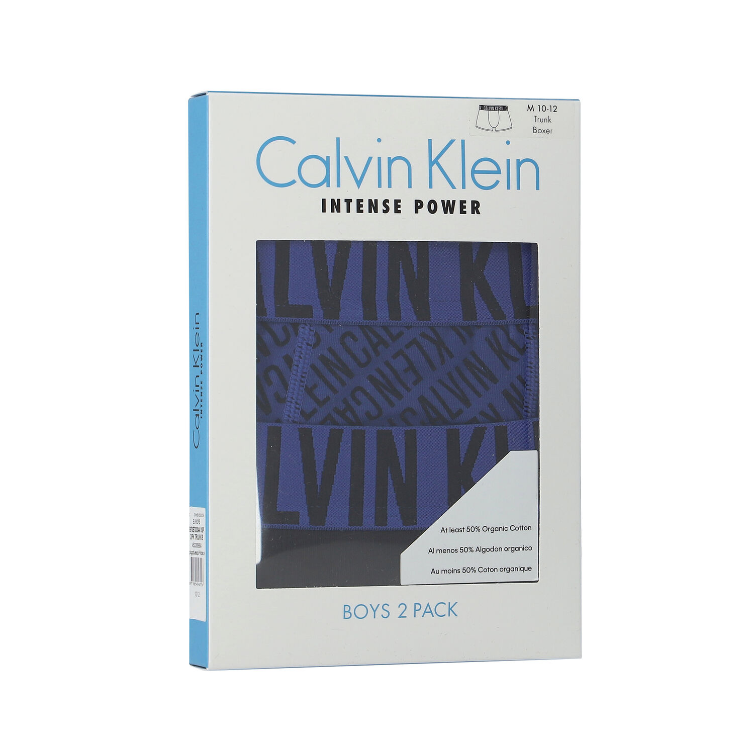 شورت بوكسر بالشعار باللون الاسود والازرق للاولاد (قطعتين), 1, hi-res