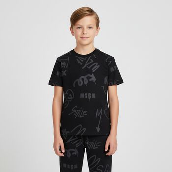 Boys Black Logo T-Shirt