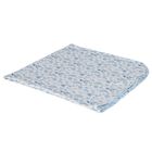 Baby Boys White & Blue Toile de Jouy Blanket, 1, hi-res