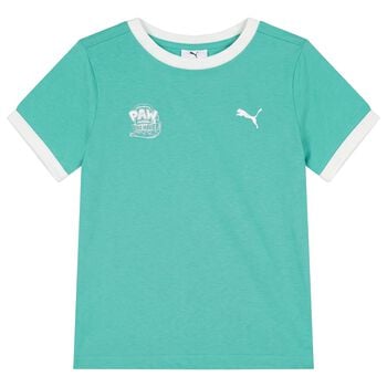 Boys Green & White Logo Paw Patrol T-Shirt