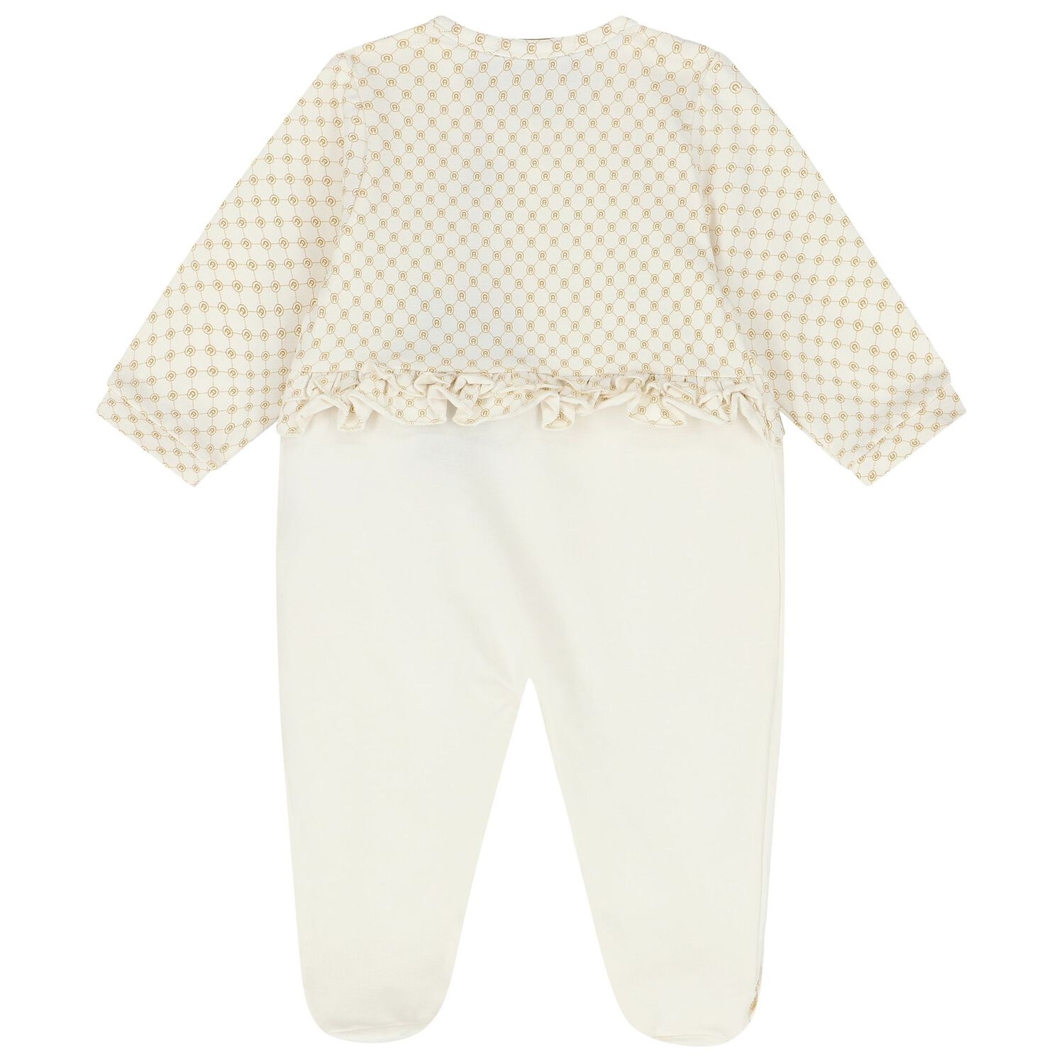 Baby Girls Ivory Logo Babygrow, 1, hi-res