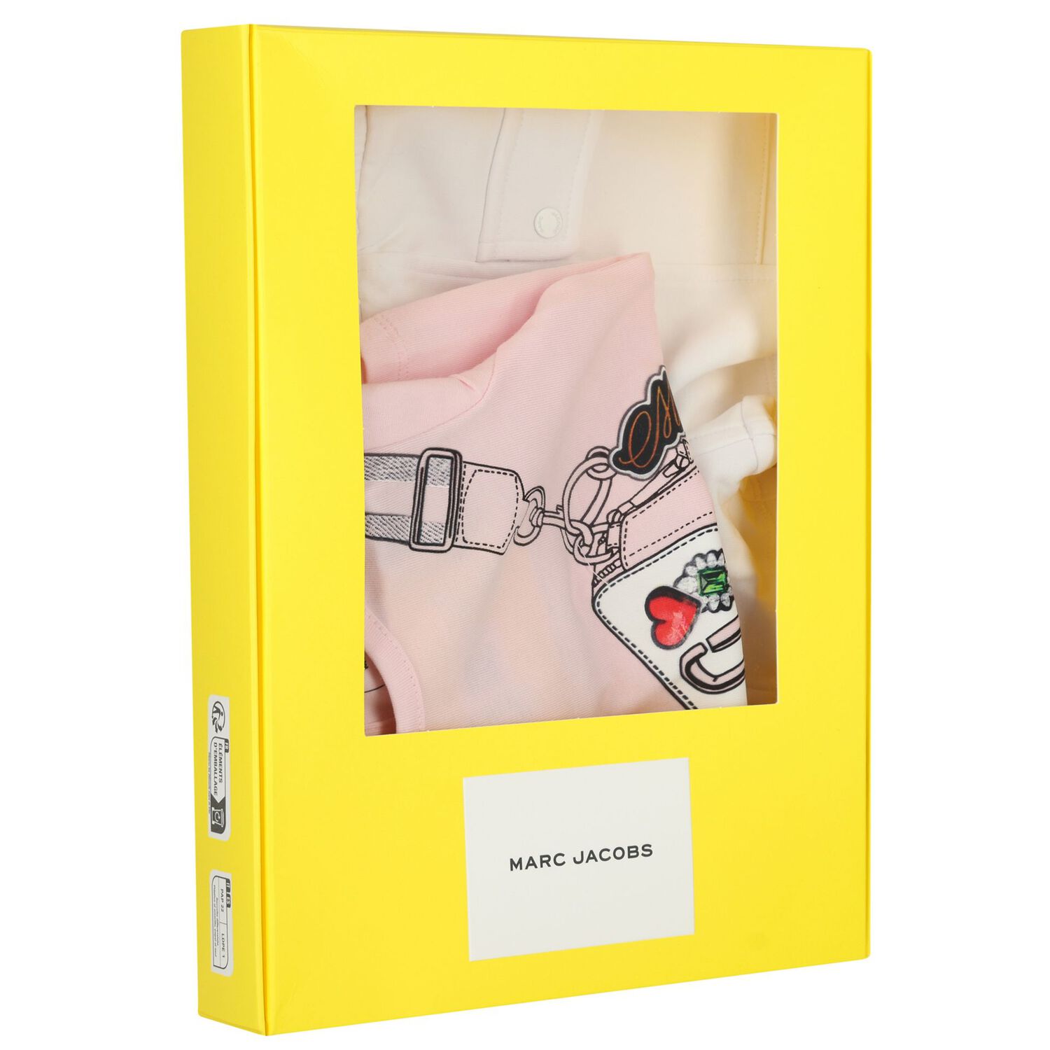 Younger Girls Pink & White Bag Shorts Set, 1, hi-res