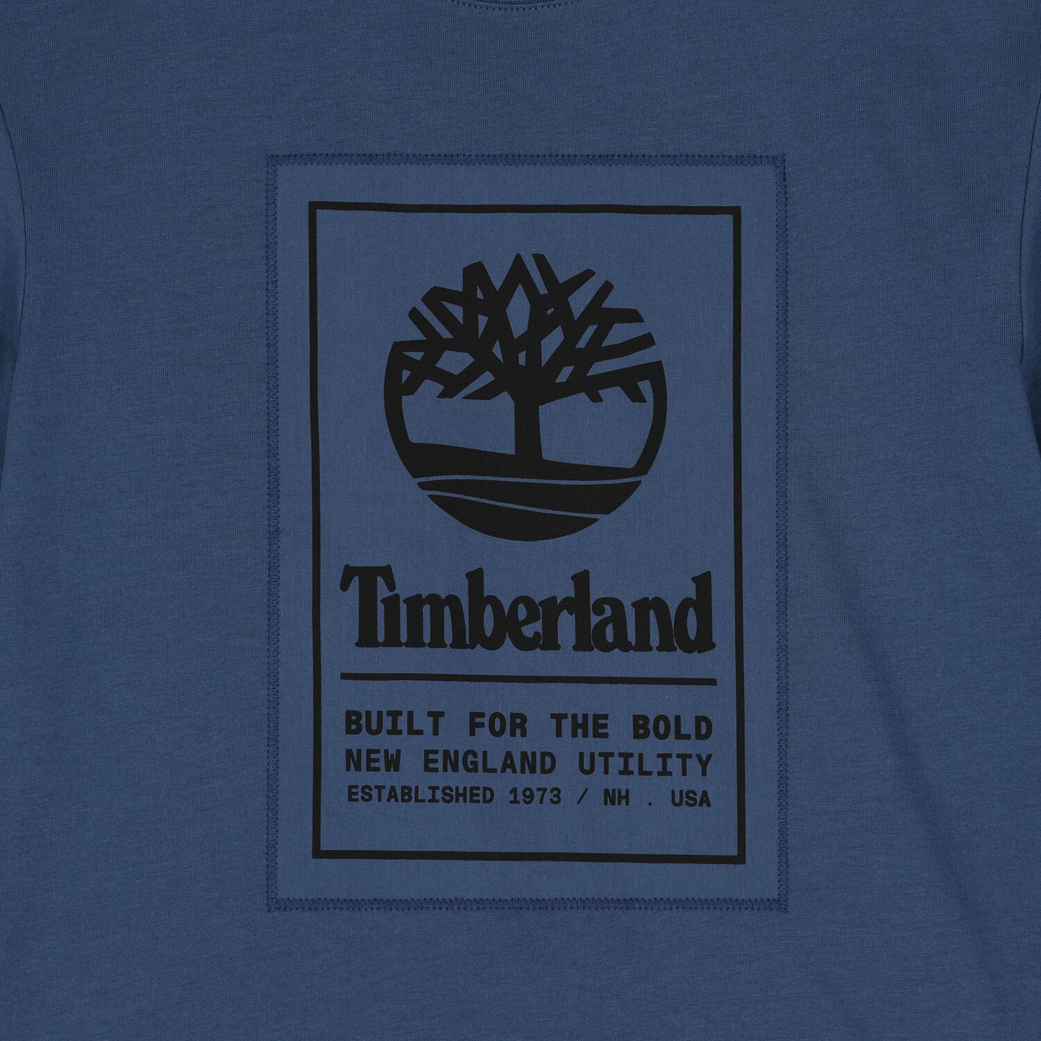 تيشيرت أولاد بالشعار باللون الأزرق, 1, hi-res