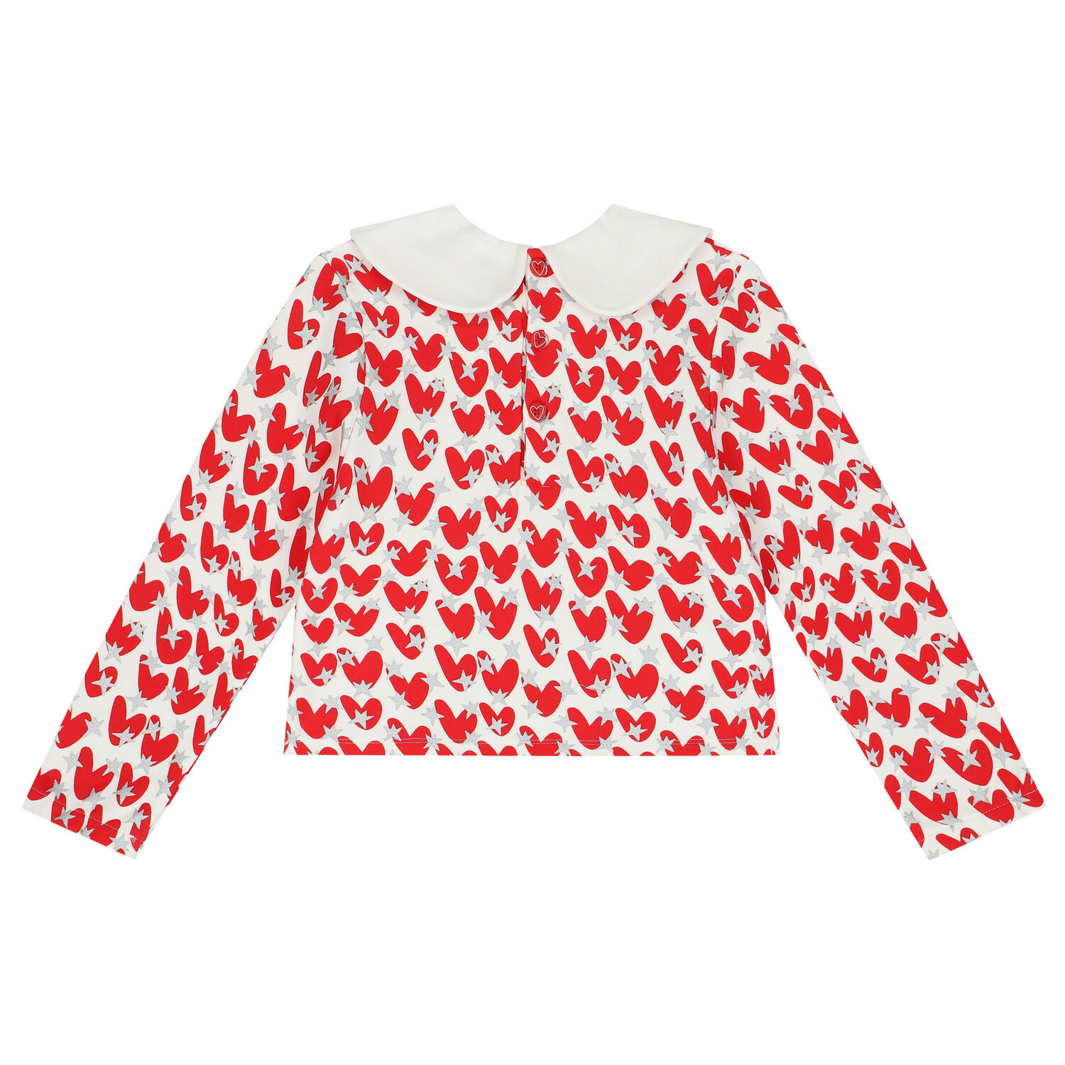 طقم تنورة بنات تول باللون العاجى والأحمر, 1, hi-res