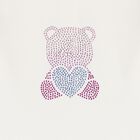 Younger Girls Ivory Embellished Long Sleeve Top, 1, hi-res