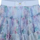 Girls Blue Floral Tutu Skirt, 1, hi-res